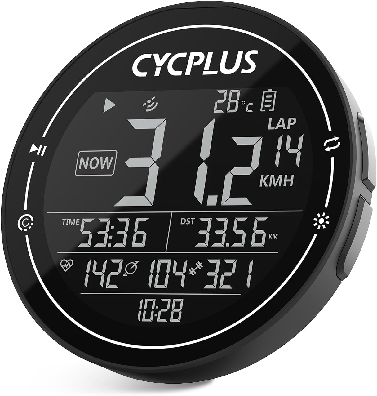 CYCPLUS GPS Bike Computer, Wireless Cycling Computer, ANT  Bluetooth Bicycle Speedometer Odometer IPX6 Waterproof, Rechargeable with 2.5″ Screen for Bikers Outdoor Cycling (New Upgraded)